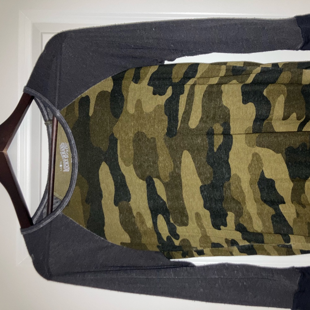 Lucky camo Tee 3/4 sleeve